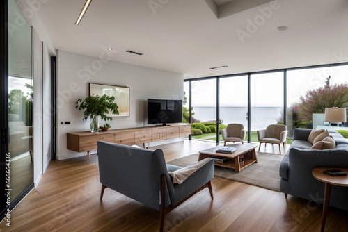 modern living room. generative AI © 정환 권