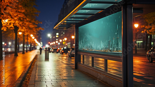 Subterranean billboard frame Mockup.