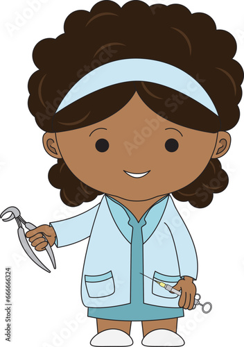 Illustrations medical personnel, doctor, nurse, health, medicine. Medical characters. Cute doctors, stomatologs and nurses. Men and women are avatars. Vector flat illustration.