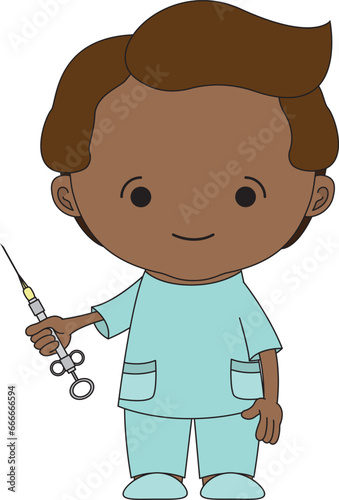 Illustrations medical personnel, doctor, nurse, health, medicine. Medical characters. Cute doctors, stomatologs and nurses. Men and women are avatars. Vector flat illustration.