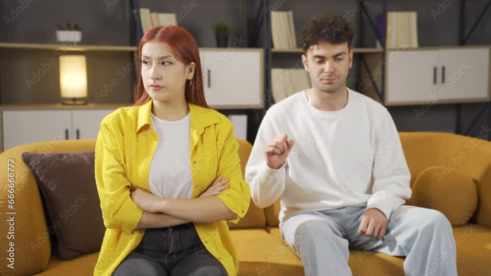 Man apologizing to his wife. Man apologizing to his wife.