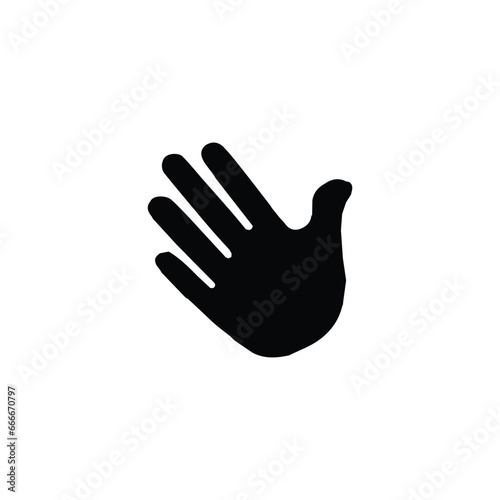 Slap hand icon. Simple style slap poster background symbol. Slap hand brand logo design element. Slap hand t-shirt printing. Vector for sticker.