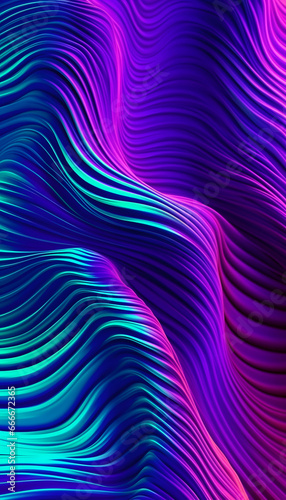 neon abstract background with waves