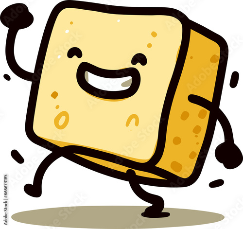 dancing bread illustration