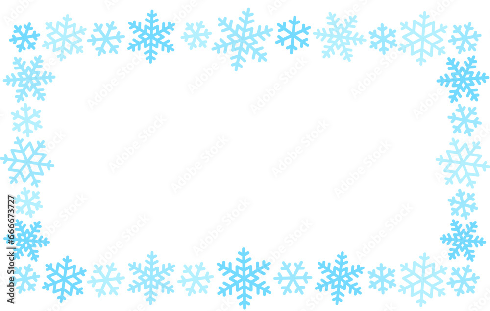snow frost frame border decorative ornament vector background