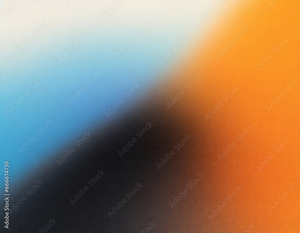 Color gradient background grainy orange blue black white noise texture abstract backdrop banner poster header cover design