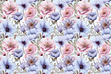 seamless flower digital wallpaper