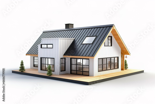3d view of house model. © leo_nik