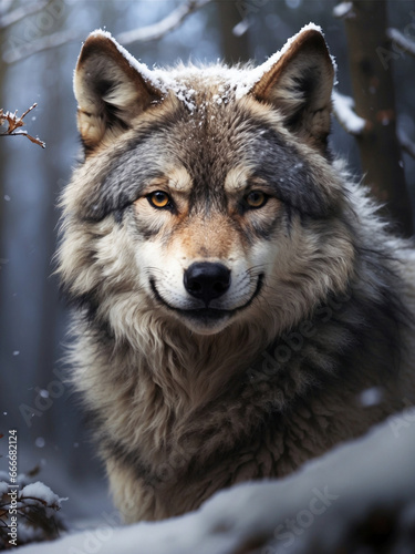 wolf in the snow © Neitangraph
