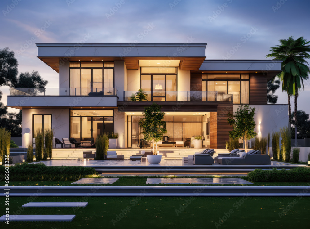 Lovely home white facade Lovely home white facade