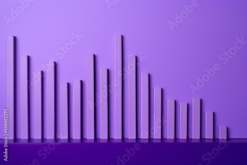 Business concept for marketing ROI. Contribution to profit attributable to marketing. Violet stripe paint slanting line repeat pattern. Generative AI photo
