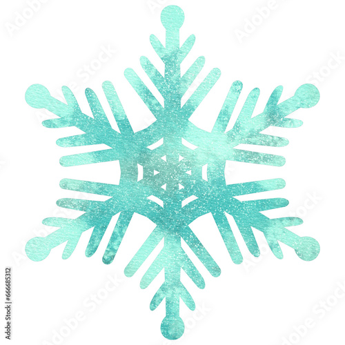 Turquoise Glitter Snowflake 5