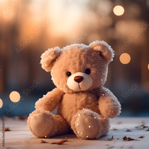teddy bear on the christmas tree © waqar