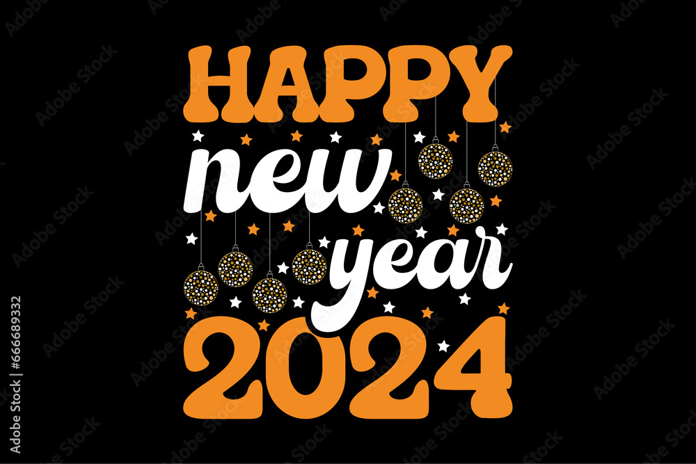Obraz premium new year t-shirt design templet