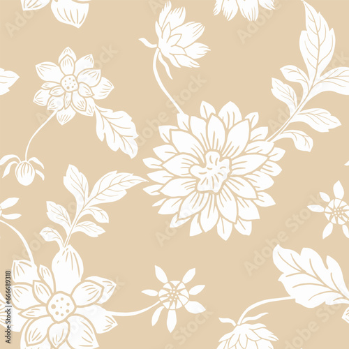 Vector collection of dahlias. Hand drawn vector illustration of flowers on half white background. For decoration invitations, tattoo, greeting cards and another print.