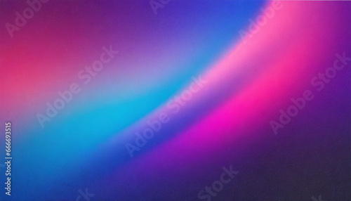 Neon colors flow, grainy texture effect, purple pink blue color gradient background blurred futuristic banner design photo