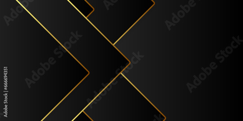 Dark backdrop rectangles with golden lines background. Modern abstract background black dop with golden luxury. Seamless surface pattern design with diamonds ornament. Lozenge motif. Repeated black.