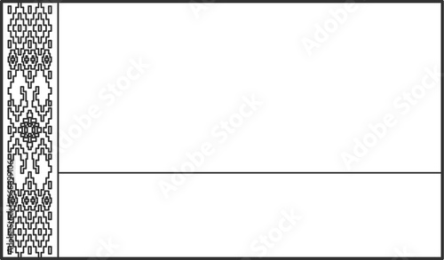 Belarus flag, for color the flag. Draft flag.