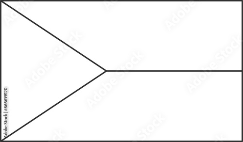 Czech flag, for color the flag. Draft flag.