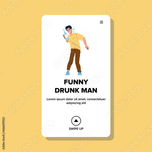 adult funny drunk man vector. web flat, adult person, male alcohol adult funny drunk man web flat cartoon illustration