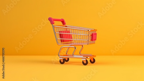 Online Shopping Concept with Shopping Cart Icon. AI generated