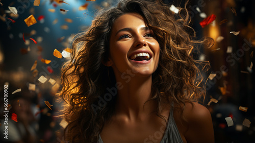 young woman with butterfly flying in the air