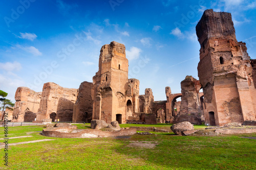 Exterior, Baths of Caracalla, UNESCO World Heritage Site, Rome, Latium (Lazio)