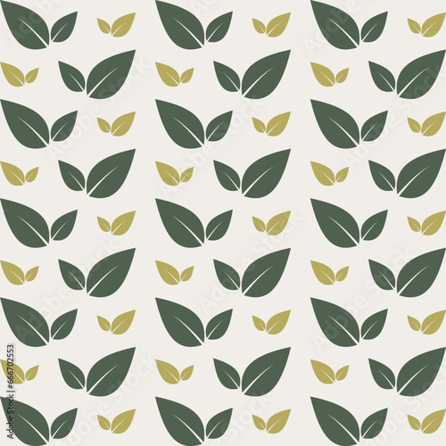 Leaf design colorful repeating elements seamless pattern vector illustration background