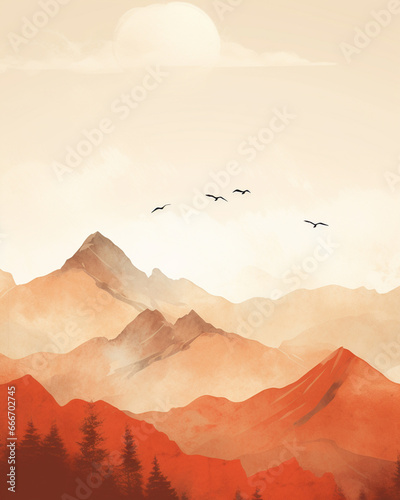 landscape with clouds