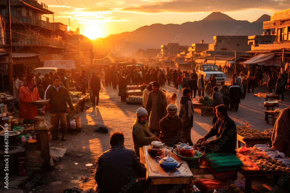 Afghanistan - The bustling atmosphere of Kabul's historic Chicken