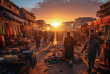 Afghanistan - The bustling atmosphere of Kabul's historic Chicken Street bazaar, where locals and tourists intermingle amidst vibrant stalls selling handicrafts and traditional wares