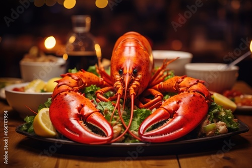 Exquisite Lobster Feast: Elegantly Prepared Delight