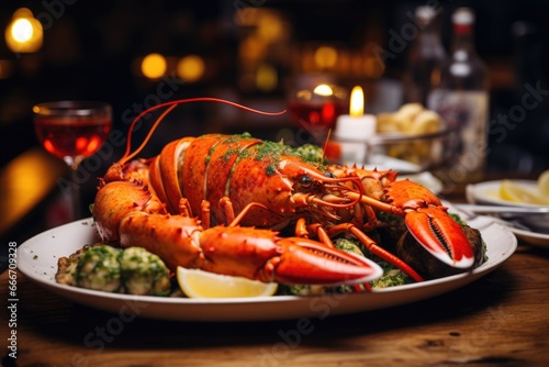Exquisite Lobster Feast: Elegantly Prepared Delight