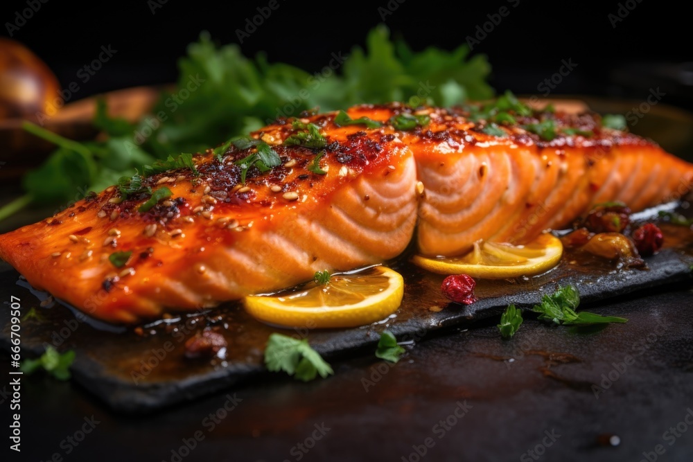 Seared Salmon Delicacy: Freshly Cooked Perfection