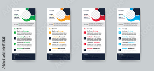 Modern creative corporate business dl flyer or rack card layout concept background flyer brochure cover template for grow up your business to the next level