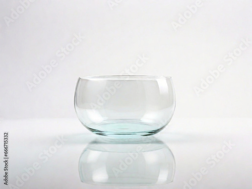 Glass on white background.