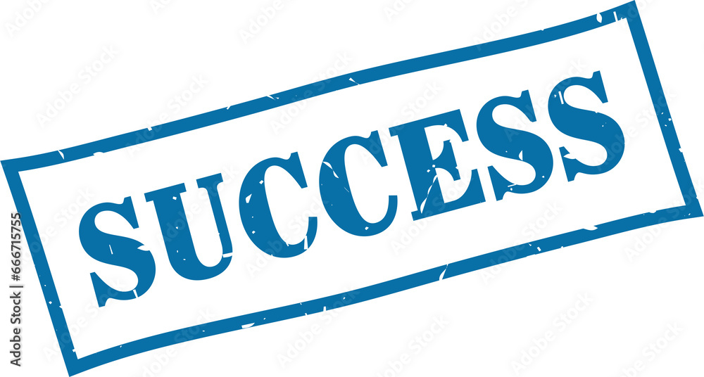 Success square grunge rubber stamp