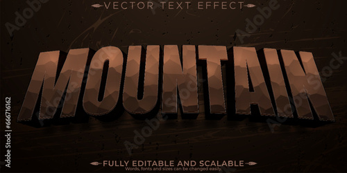 Crack stone text effect, editable rock and cracked text style