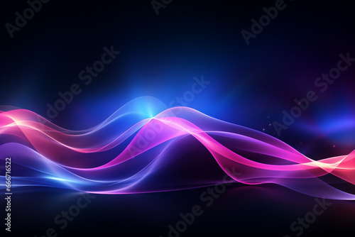 Creative abstract background with graceful blue and purple wavy shapes  evoking a sense of fluidity  mystique  and artistic intrigue. Ai generated