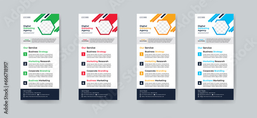 Modern creative corporate business dl flyer or rack card layout concept background flyer brochure cover template for grow up your business to the next level