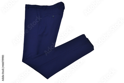 classic blue men's wool trousers