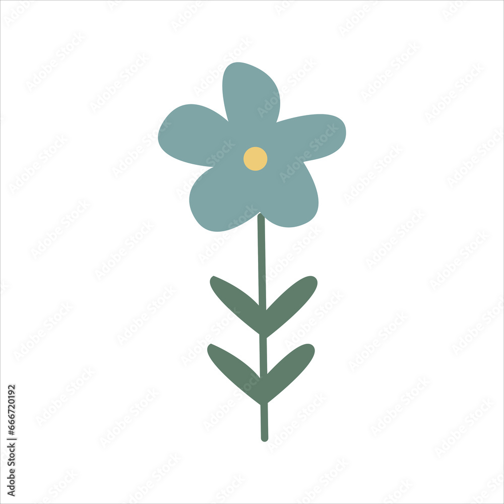 Cute cartoon flower hand draw Cute cartoon flower hand draw