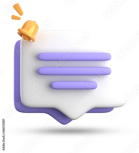 3d rendering of blank speech bubble for testimonial, 3D pastel icon set.