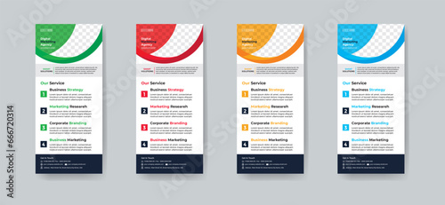 Modern creative corporate business dl flyer or rack card layout concept background flyer brochure cover template for grow up your business to the next level