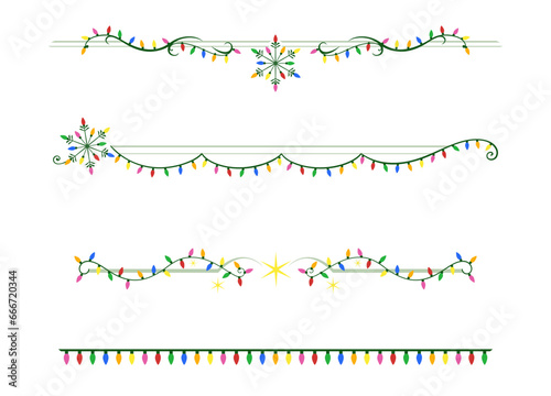 A set of Christmas lights style dividers
