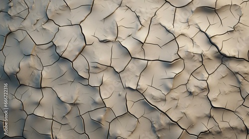texture of cracked deserted clay wall