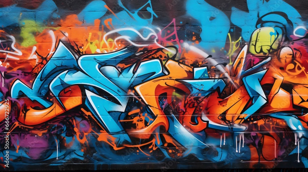 Obraz premium a wall with graffiti
