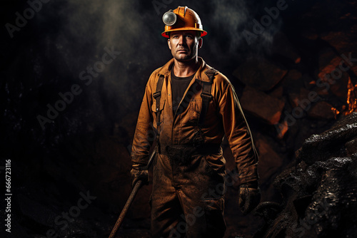 A miner working in the mine