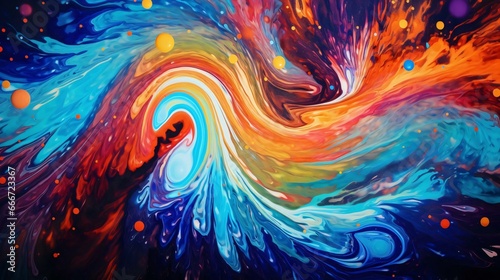 a colorful swirl of light