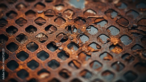 a close up of a rust metal pattern